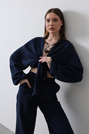 TUA MODA BLUZ - Lacivert