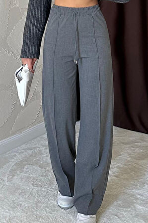 TUA MODA Antrasit Bel Büzgülü Pantolon