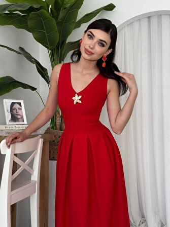 TUA MODA Late Yıldız Detaylı Elbise