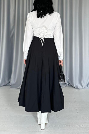 TUA MODA Siyah Uzun Balon Etek