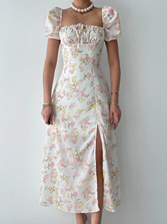 TUA MODA Zeze Balon Kol Elbise