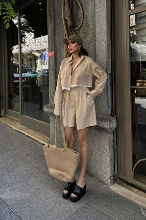 TUA MODA Urania Crop Şort Takım 9731-08