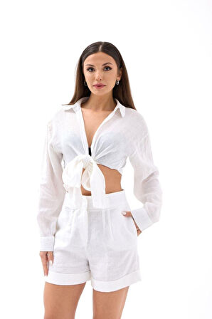 TUA MODA 7303 ŞORT-BEYAZ