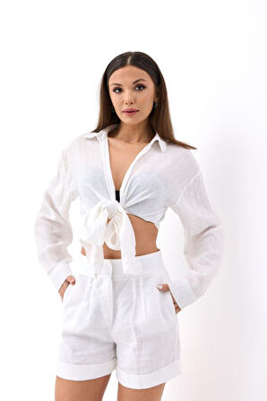TUA MODA 7303 ŞORT-BEYAZ