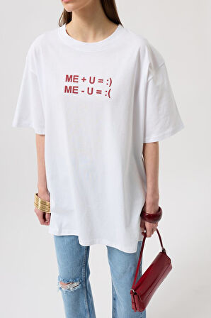 TUA MODA Kabartma Baskılı T-Shirt