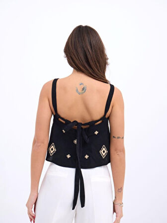TUA MODA 6950 BLUZ-SİYAH