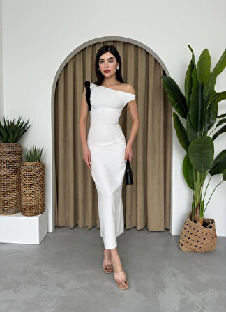 TUA MODA Jovani Omuz Detaylı Elbise
