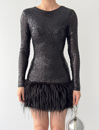 TUA MODA Wera Pul Payet Elbise