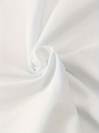 TUA MODA Baskılı Oversize Bisiklet Yaka T-shirt - Beyaz