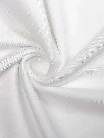 TUA MODA Baskılı Oversize Bisiklet Yaka T-shirt - Beyaz