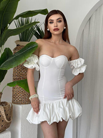 TUA MODA Peyda Straplez Elbise