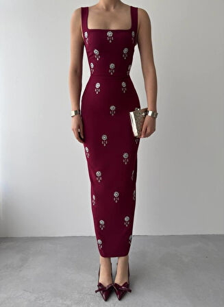 TUA MODA Ners Taş Detaylı Elbise