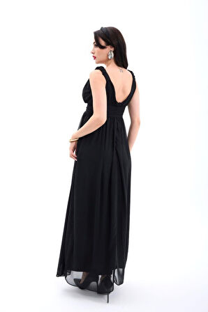 TUA MODA 4662 ELBİSE-SİYAH