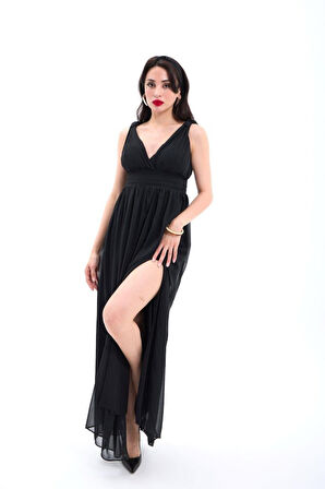 TUA MODA 4662 ELBİSE-SİYAH