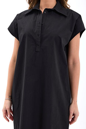 TUA MODA 7464 ELBİSE-SİYAH