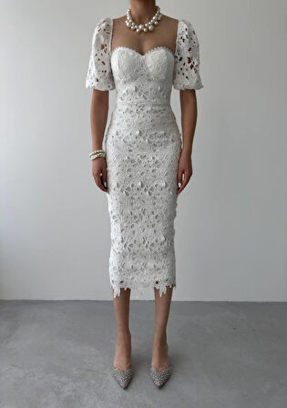 TUA MODA Zarina Dantel Elbise