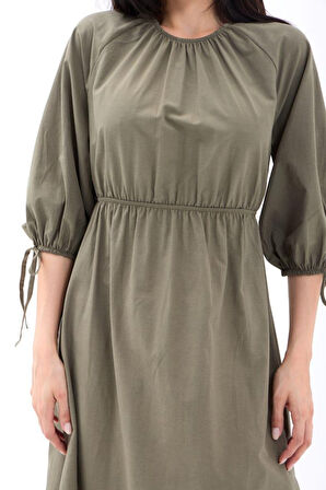 TUA MODA 6774 ELBİSE-HAKİ