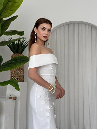 TUA MODA Cası Straplez  Elbise