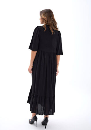 TUA MODA 5557 ELBİSE-SİYAH