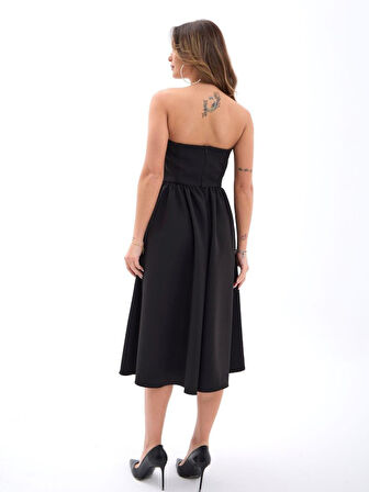 TUA MODA 7313 ELBİSE-SİYAH