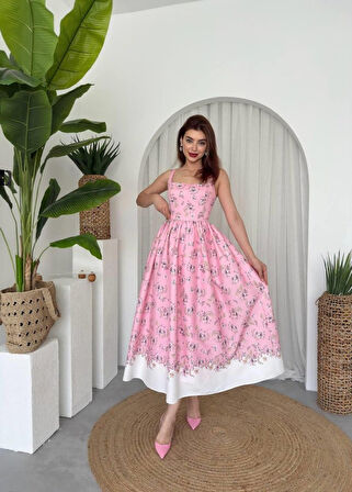 TUA MODA Yoa Cep Detaylı Elbise