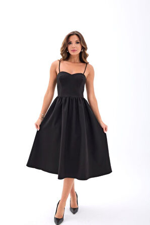 TUA MODA 7311 ELBİSE-SİYAH