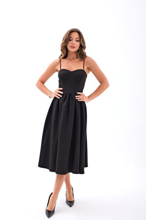 TUA MODA 7311 ELBİSE-SİYAH