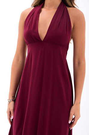 TUA MODA 6996 ELBİSE-BORDO