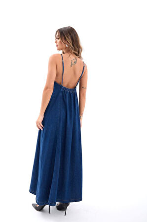 TUA MODA 7432 KOT ELBİSE-MAVİ