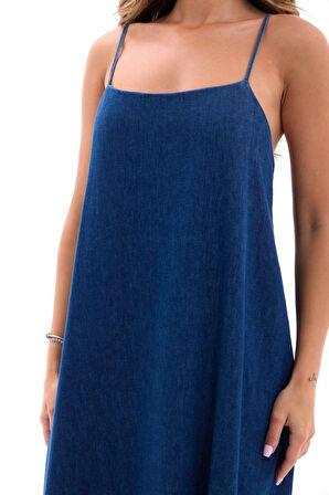 TUA MODA 7432 KOT ELBİSE-MAVİ