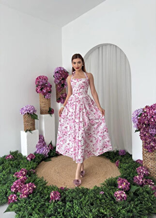 TUA MODA Rans Midi Elbise