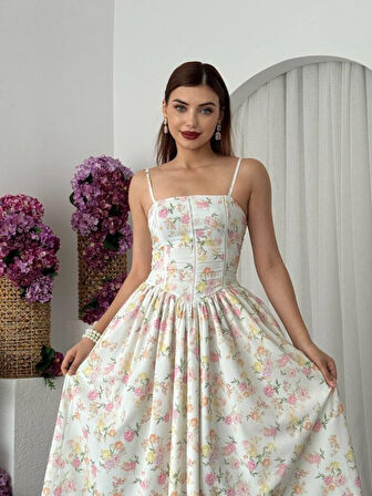 TUA MODA Pars İp Askılı Elbise