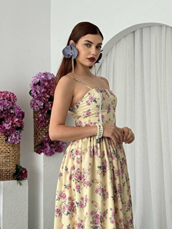TUA MODA Pars İp Askılı Elbise