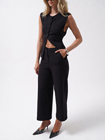 TUA MODA Bol Paça Midi Boy Pantolon