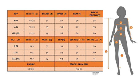 TUA MODA Kadın Uzun Kollu V Yakalı Keten Bluz Bağcıklı Pantolon Ikili Takım
