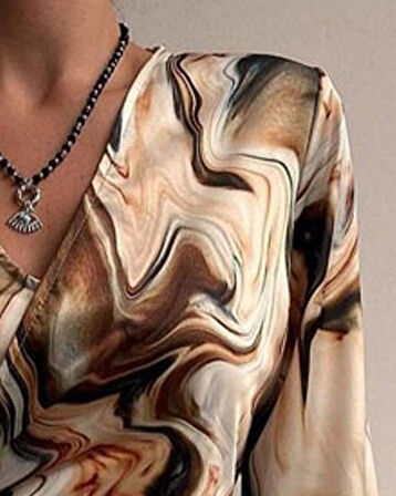 TUA MODA Kadın Uzun Kollu Kruvaze Yakalı Asimetrik Detaylı Mini Modal Elbise
