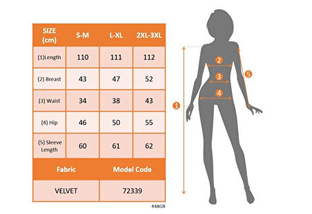 TUA MODA Kadın Uzun Kollu Kruvaze Yakalı Yandan Büzgülü Midi Kadife Elbise