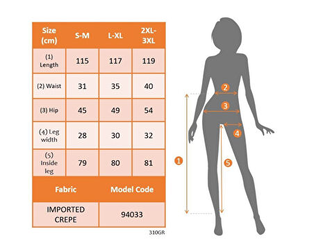 TUA MODA Kadın Yüksek Bel önden Büzgülü Ispanyol Ithal Krep Pantolon