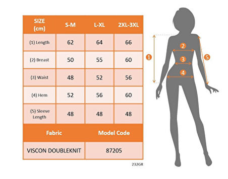 TUA MODA Kadın Uzun Kollu V Yakalı Viskon Iki Iplik Bluz