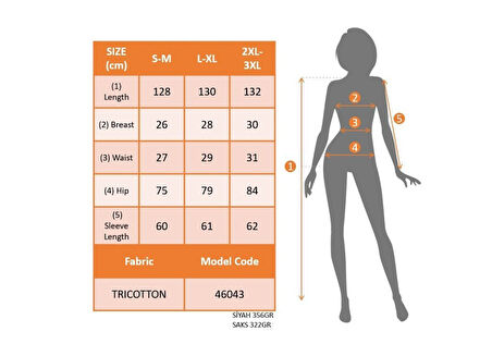 TUA MODA Kadın Uzun Kollu Kare Yakalı Gipeli Uzun Trikoton Elbise