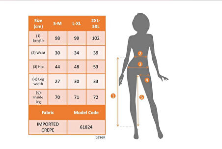 TUA MODA Kadın Yüksek Bel Yanlardan Taş Detaylı Ithal Krep Pantolon