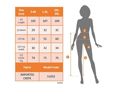 TUA MODA Kadın Yüksek Bel Cepli Ithal Krep Pantolon