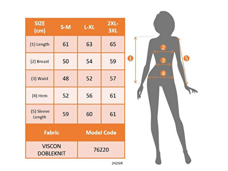 TUA MODA Kadın Uzun Kollu V Yakalı Viskon Iki Iplik Bluz
