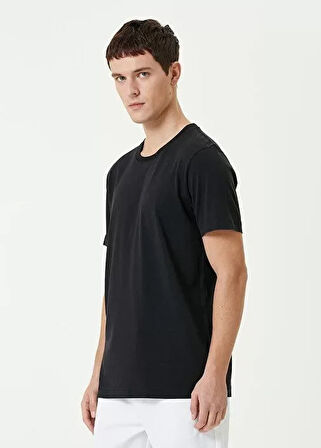 TUA MODA Unisex Basic Bisiklet Yaka Regular T-Shirt - Siyah