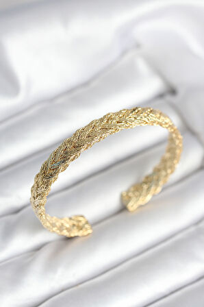 TUA MODA Ezme Zincir Model Gold Renk Kadın Bileklik