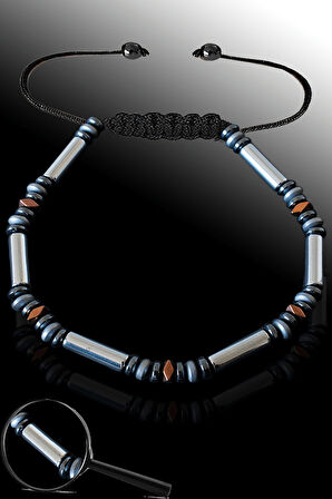 Sertifikalı AAA+ Dikdörtgen Model Terahertz Taşı Bileklik - Titreşim Taşı