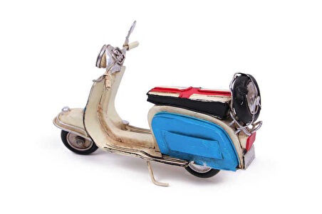Dekoratif Metal Scooter Vintage Dekoratif Ev Ofis Hediyelik