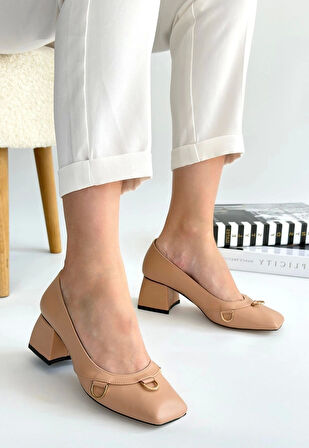 Cande Nude Cilt Topuklu Ayakkabı