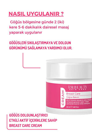 Göğüs Dikleştirici & Dolgunlaştırıcı Sıkılaştırıcı Göğüs Bakım Kremi 50ml