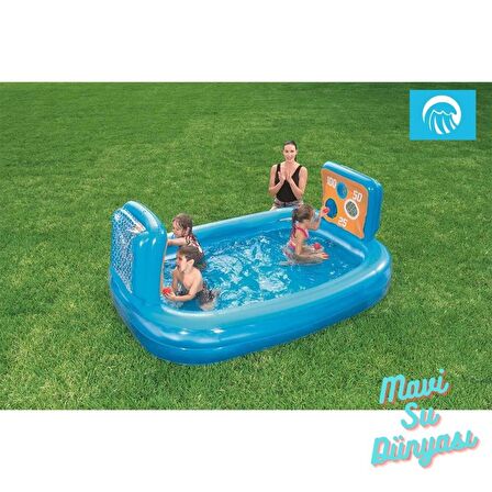 Havuz Büyük Top Oyunlu 237 Cm x 152 Cm - Mavi Su Dünyası